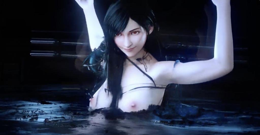 3D蒂法的小穴里住了3个水下怪物